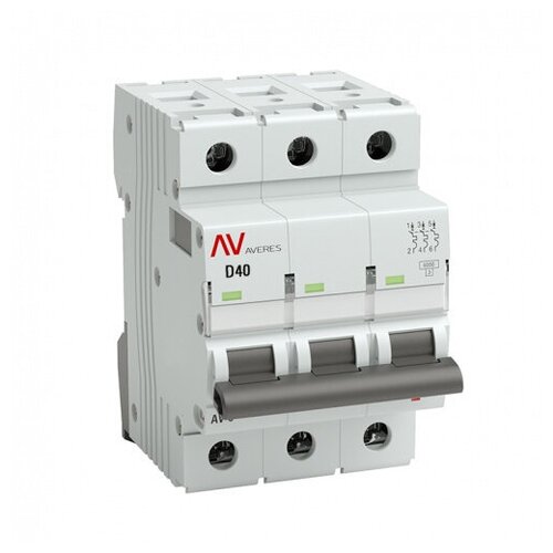 Выключатель автоматический AV-10 3P 40A (D) 10kA EKF AVERES (арт. mcb10-3-40D-av) автоматический выключатель 3p c 40a 10ka sigma elektrik