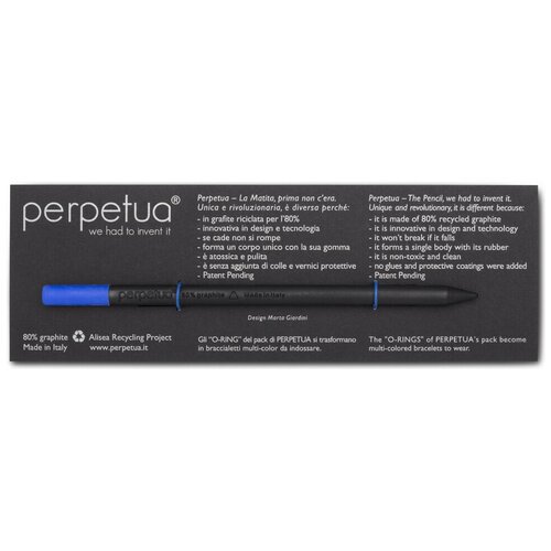 Купить Карандаш графитовый Perpetua с ластиком, цвет Черный/Синий (KPEGM0003BL) KPEGM0003BL