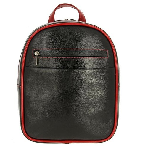 Женский кожаный рюкзак Versado VD189 black/red