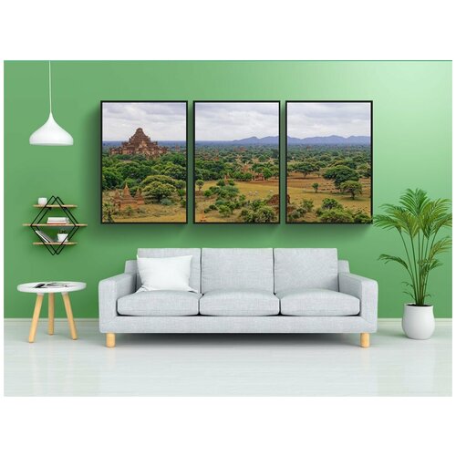 фото Набор модулных постеров для интерьера "древний, археологическая зона, архитектуры" 60x90 см. в тубусе, без рамки lotsprints