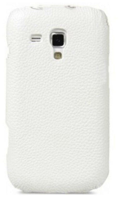 Чехол задняя панель-крышка MyPads для Samsung Galaxy S4 i9500 с дизайном под кожу белая