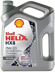 Моторное масло SHELL Helix HX8 Sn Plus 0W-20 4 л