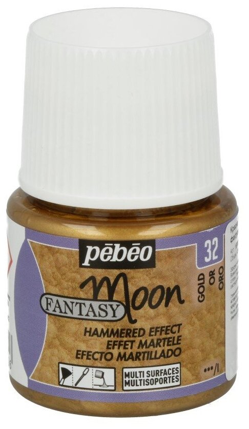 Краска Pebeo Fantasy Moon, с фактурным эффектом, 45 мл, под золото