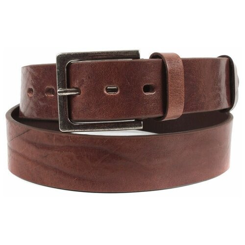 фото Ремень/ремень мужской/натуральная кожа/meyninger/рн-7503/коричневый/115/цельнокроеный/с пряжкой/подарочная коробка
