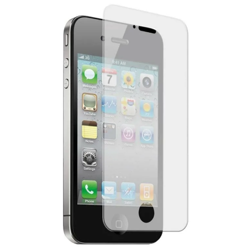 Защитное стекло на iPhone 4/4S, прозрачное, X-CASE стекло защитное гибридное krutoff для iphone 4 4s