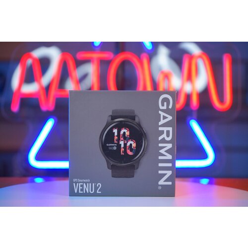 Garmin Venu 2 - Slate Stainless Steel Bezel with Black Case and Silicone Band 4479900₽