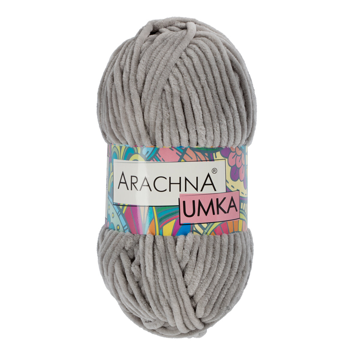 Пряжа ARACHNA "UMKA" 100% полиэстер 100 г 120 м №33 св. серый