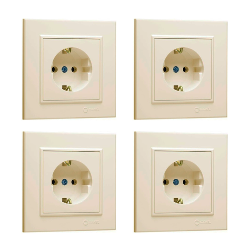 Розетка с/з дымчатая Makel Karea 56050028 - 4шт.