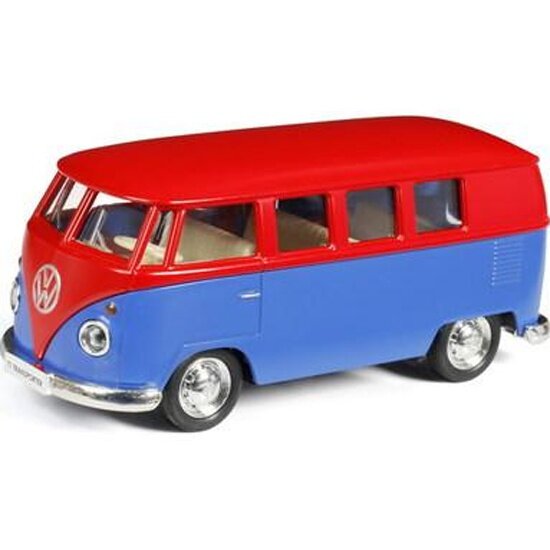 Масштабная инерционная модель Rmz City 554025MH 1:32 Volkswagen Type 2 T1 Transporter, матовый красный