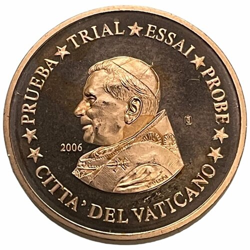 Ватикан 5 евроцентов 2006 г. (Флаг Евросоюза) Specimen (Проба) ватикан 2 евроцента 2006 г флаг евросоюза specimen проба