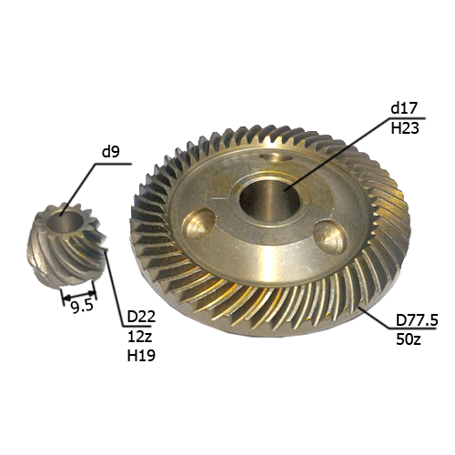 Коническая пара для УШМ Makita 9565 №231