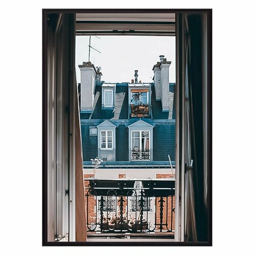 Постер в рамке Окно в Париж, 21х30 см