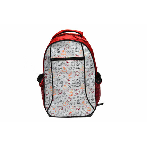 Рюкзак школьный Кошечка, красный, 44х30х17 см школьный рюкзак hummingbird t71 кошечка