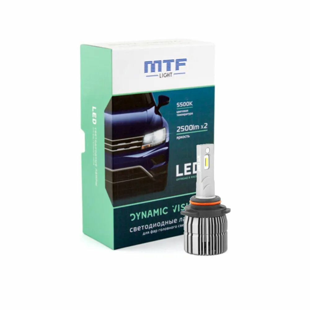 Светодиодные led лампы MTF light Dynamic Vision HIR2(9012) 5500K (без CAN-BUS обманки) (влагозащита IP20 Не для туманок) 2 шт.