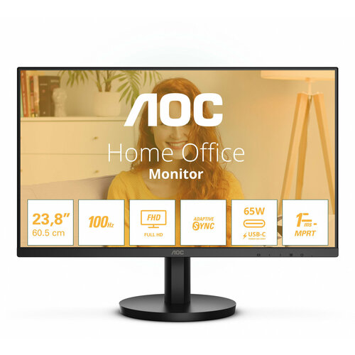 Монитор AOC 238 24B3CA2 черный IPS LED 1ms 169 HDMI MM матовая 250cd 178гр178гр 1920x1080 100Hz DP FHD USB 34кг 2086000₽