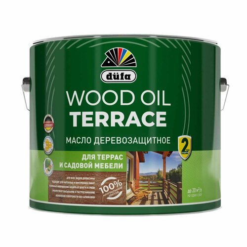 Масло деревозащитное для террас и садовой мебели Dufa Wood Oil Terrace (0,9л) орех масло dufa wood oil terrace мп00 011