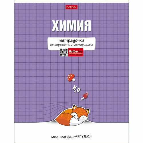 Тетрадь предметная Тетрадочка, 48 листов в клетку Химия, обложка мелованный картон, выборочный лак, со справочным материалом тетрадь предметная тетрадочка 48 листов в клетку обществознание обложка мелованный картон выборочный лак со справочным материалом