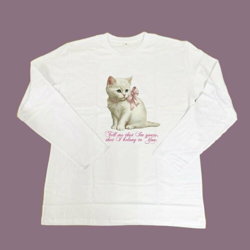 Лонгслив  , размер 42-46, белый