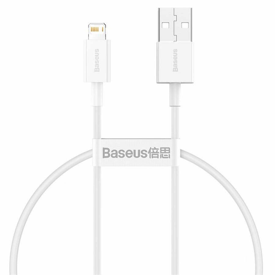Кабель для айфон USB BASEUS Superior Series USB - Lightning, 2.4А, 12W, 25 см, белый