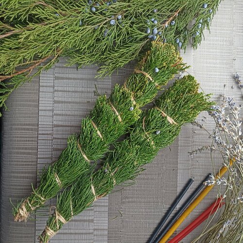 Можжевеловые скрутки 2 шт/Набор можжевеловых скруток для окуривания, для бани