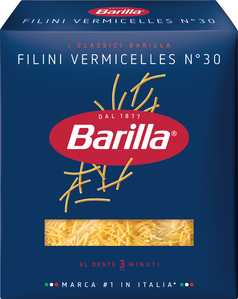 Макароны BARILLA Filini Vermicelles n.30 из твердых сортов пшеницы группа А высший сорт, 450г