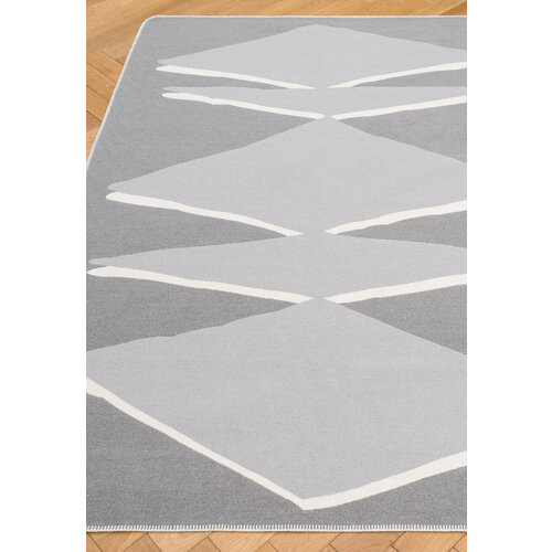 фото Турецкий ковер хлопковый 75*180 см arya neo arn 09 grey white esse hali
