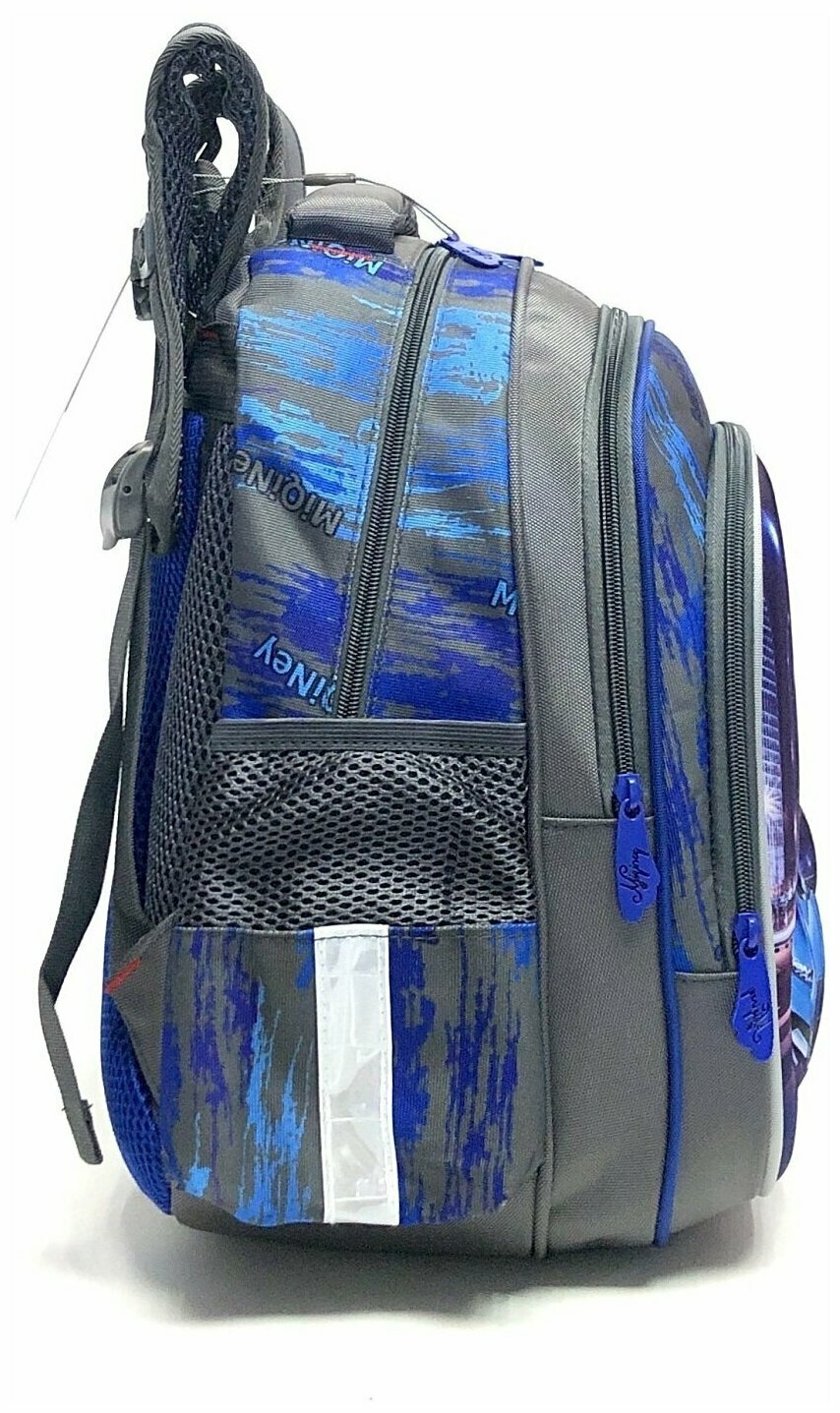 Школьный рюкзак Lucky для мальчиков, 1-4 класс. Пенал в комплекте. Серый