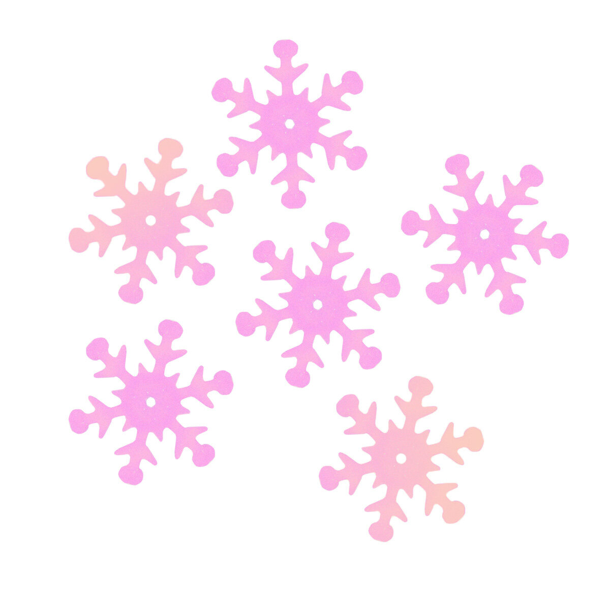 Пайетки 'снежинки', 24 мм, 10 г (упак), Astra&Craft (119 розовый прозрачный с эффектом AB), 10 шт