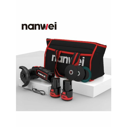 NANWEI 12V мини беспроводной болгарка Зарядка Type-C 2.0ah 6 дюймов 150 мм 17 отверстий мягкая губка интерфейс шлифовальная машина мягкая подушка шлифовка полировка автомобиля краска распылитель