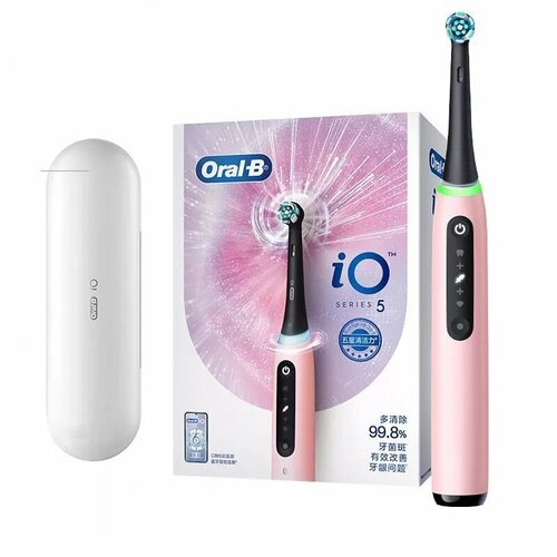 Электрическая зубная щетка Oral-B iO Series 5 Pink электрическая зубная щетка oral b vitality io series 8 насадки для щётки 1шт цвет черный