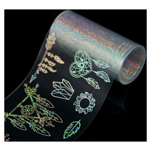 NNB Переводная фольга для декора Ловец снов 4 80 см цвет голографичный серебристый 218₽