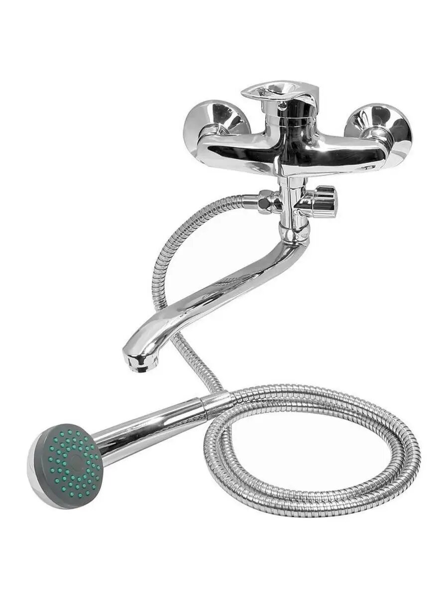 Смеситель для ванны Frap F2128-B с душевой лейкой, однорычажный, хром — фото 1