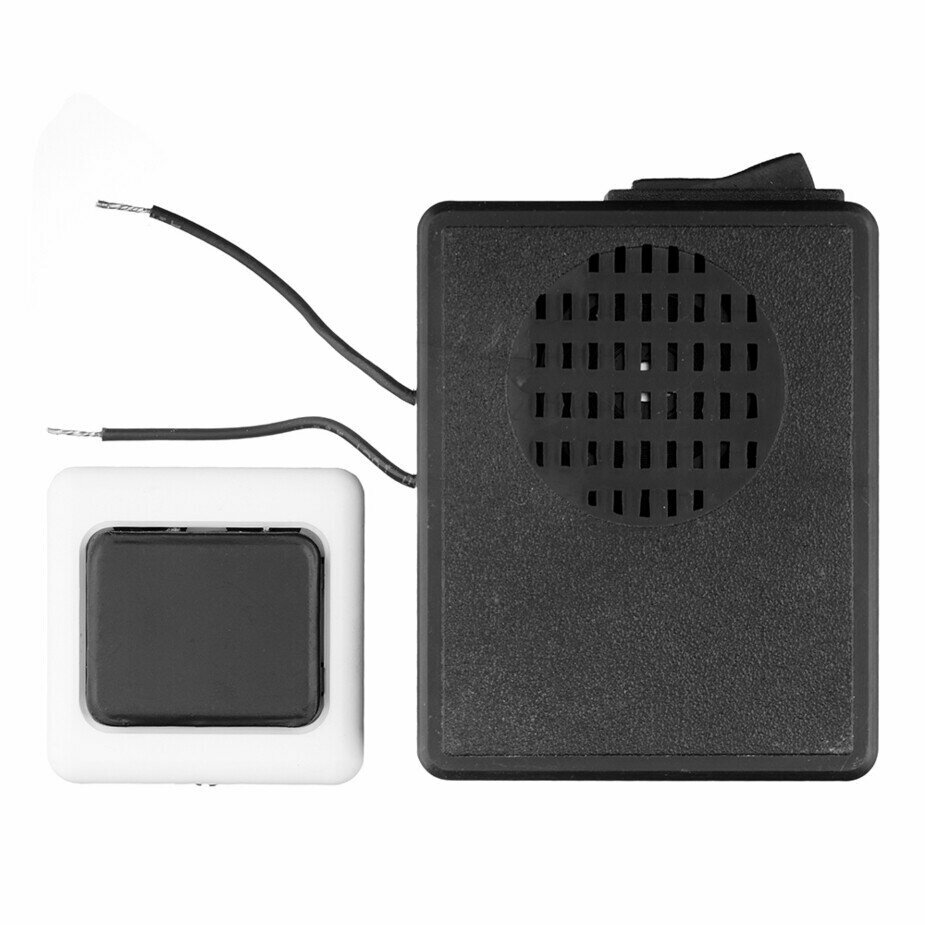 Звонок проводной с кнопкой 1 мелодия черный