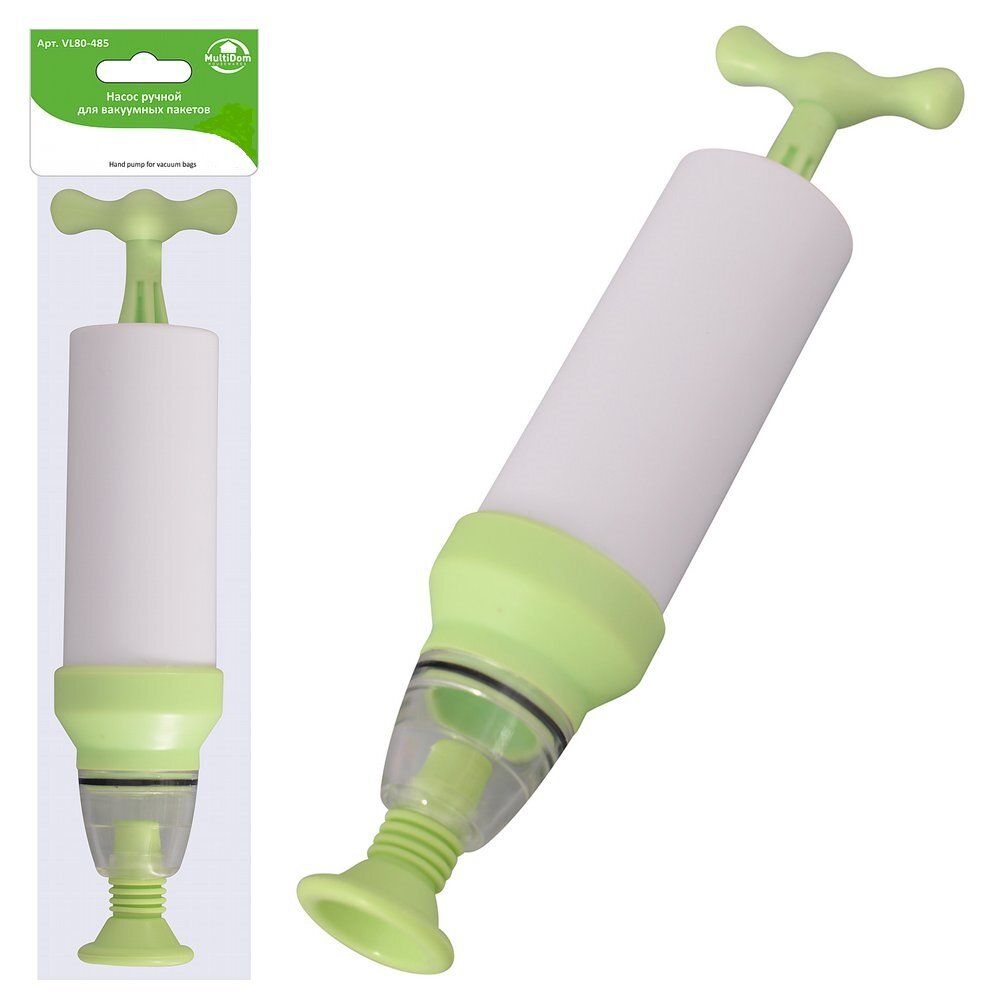 Насос ручной для вакуумных пакетов, ABS, полистирол, длина 17 см.