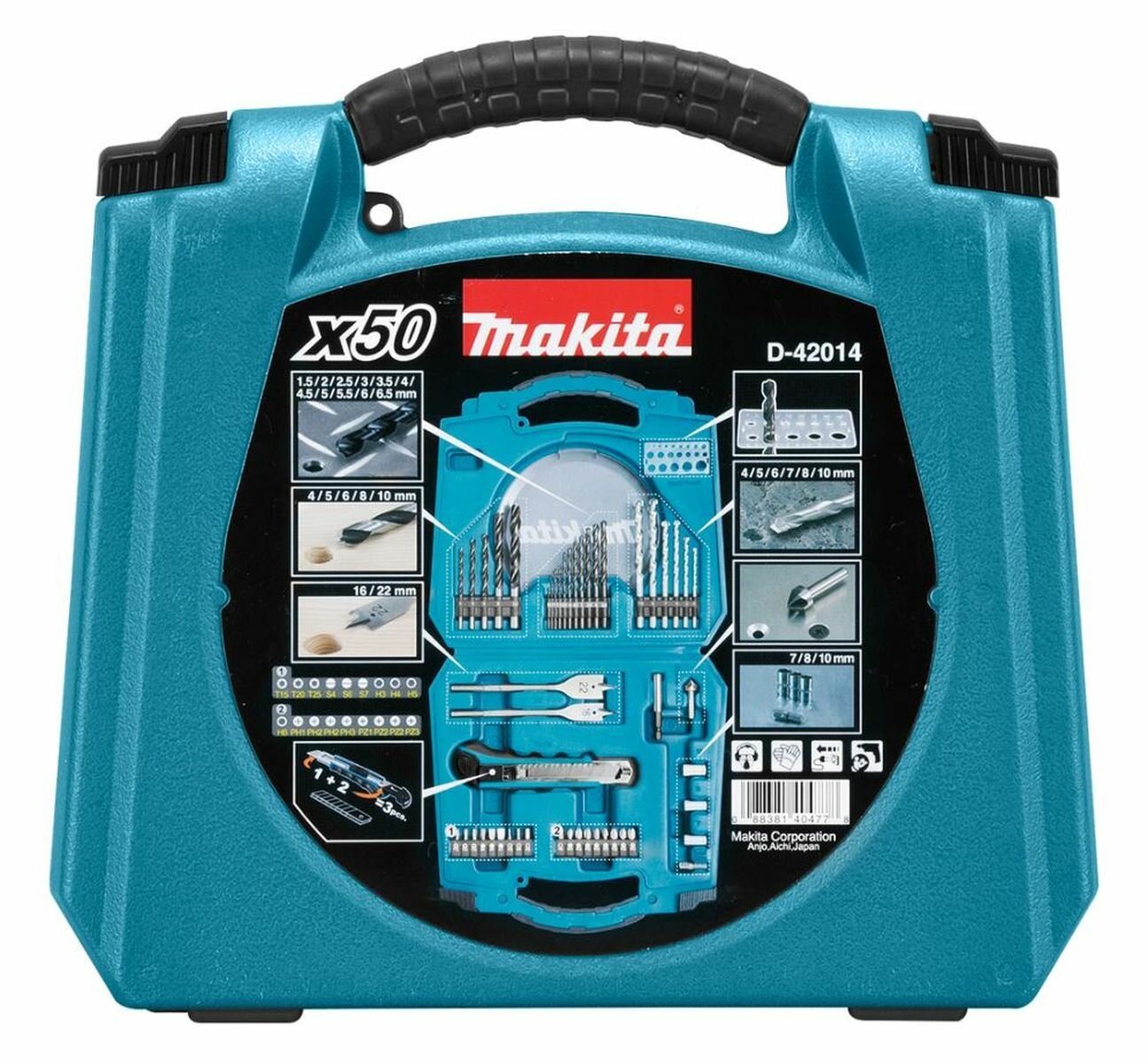 Набор насадок Makita Circle Series D-42014, для дерева/камня/металла, 50 предметов — фото 1
