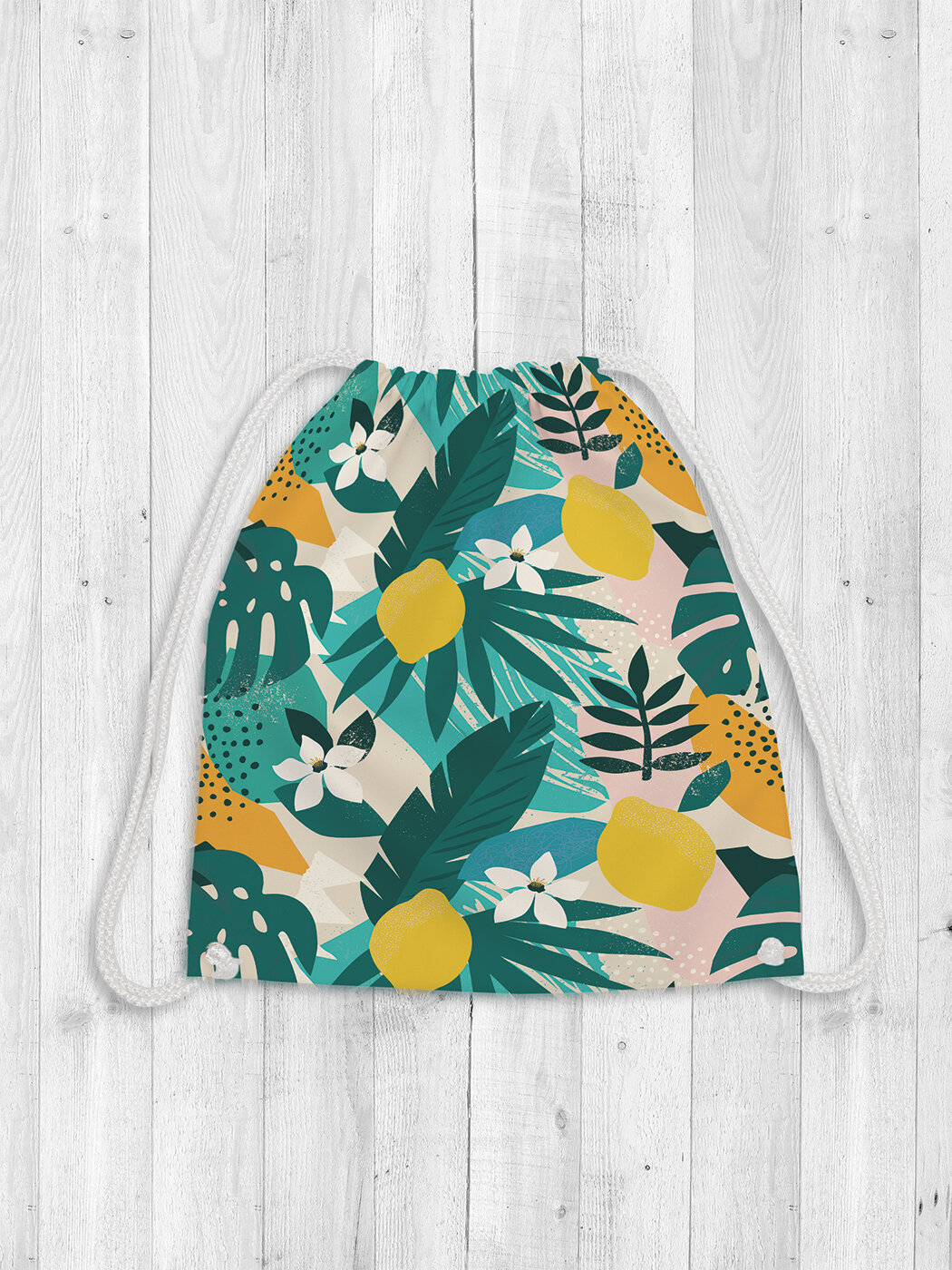 Сумка рюкзак-мешок для обуви и вещей с принтом 