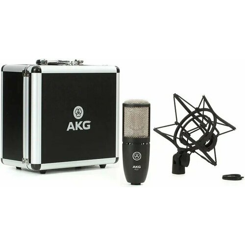 Микрофон проводной AKG P220 разъем XLR 3 pin M черный 27990₽