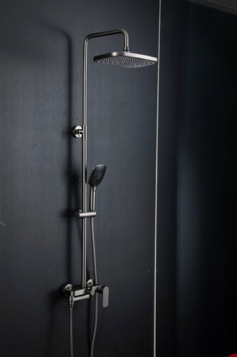 Изображение товара Душевая система с тропическим душем Gappo G48 G2448-9, оружейная сталь, латунь