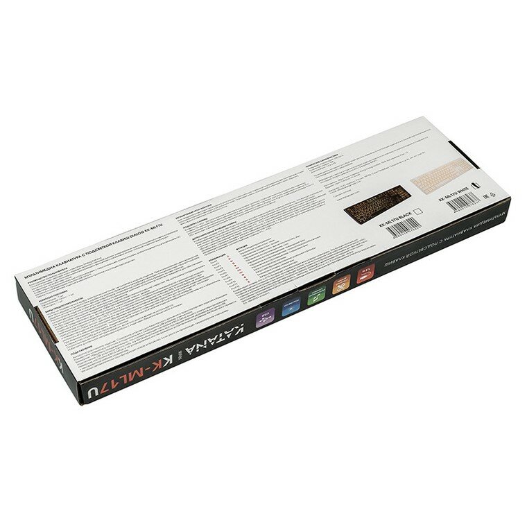 Клавиатура Dialog Katana KK-ML17U, USB, белый тип подключения: проводная, интерфейс: USB — фото 1
