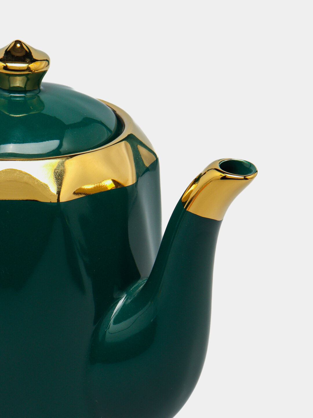 Чайный сервиз Grand Attelage, 6 чашек и чайник, зеленый, керамический, геометрический узор — фото 1