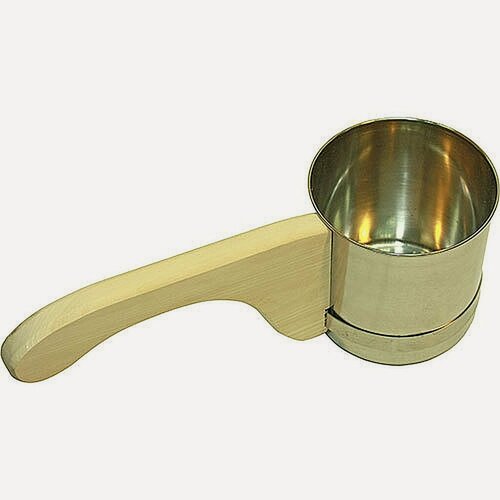 Изображение товара Черпак Суши Веник, нержавеющая сталь, деревянная ручка, 1,2 л