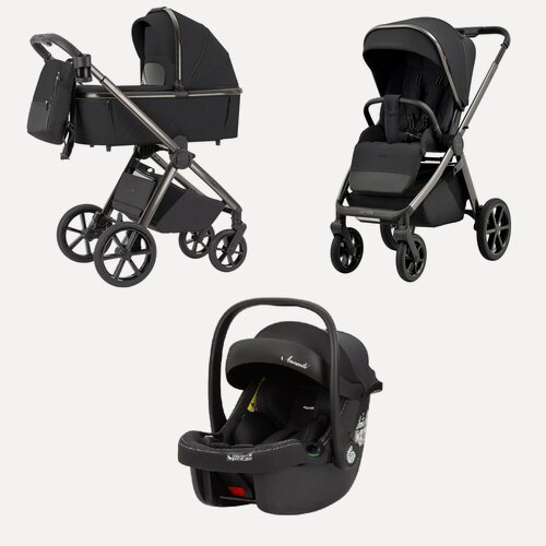 Изображение товара Коляска 3 в 1 Carrello Omega CRL-6535, Absolute Black (Черный)