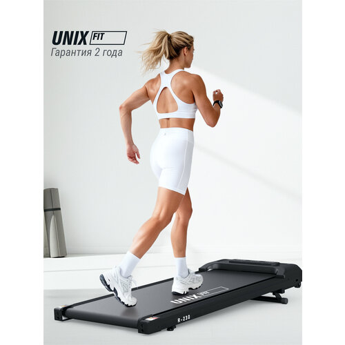 фото Беговая дорожка электрическая для дома ультратонкая unix fit r-230, 12 программ, до 110 кг