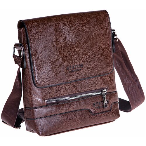 фото Сумка кросс-боди , фактура рельефная, коричневый the golden tenet