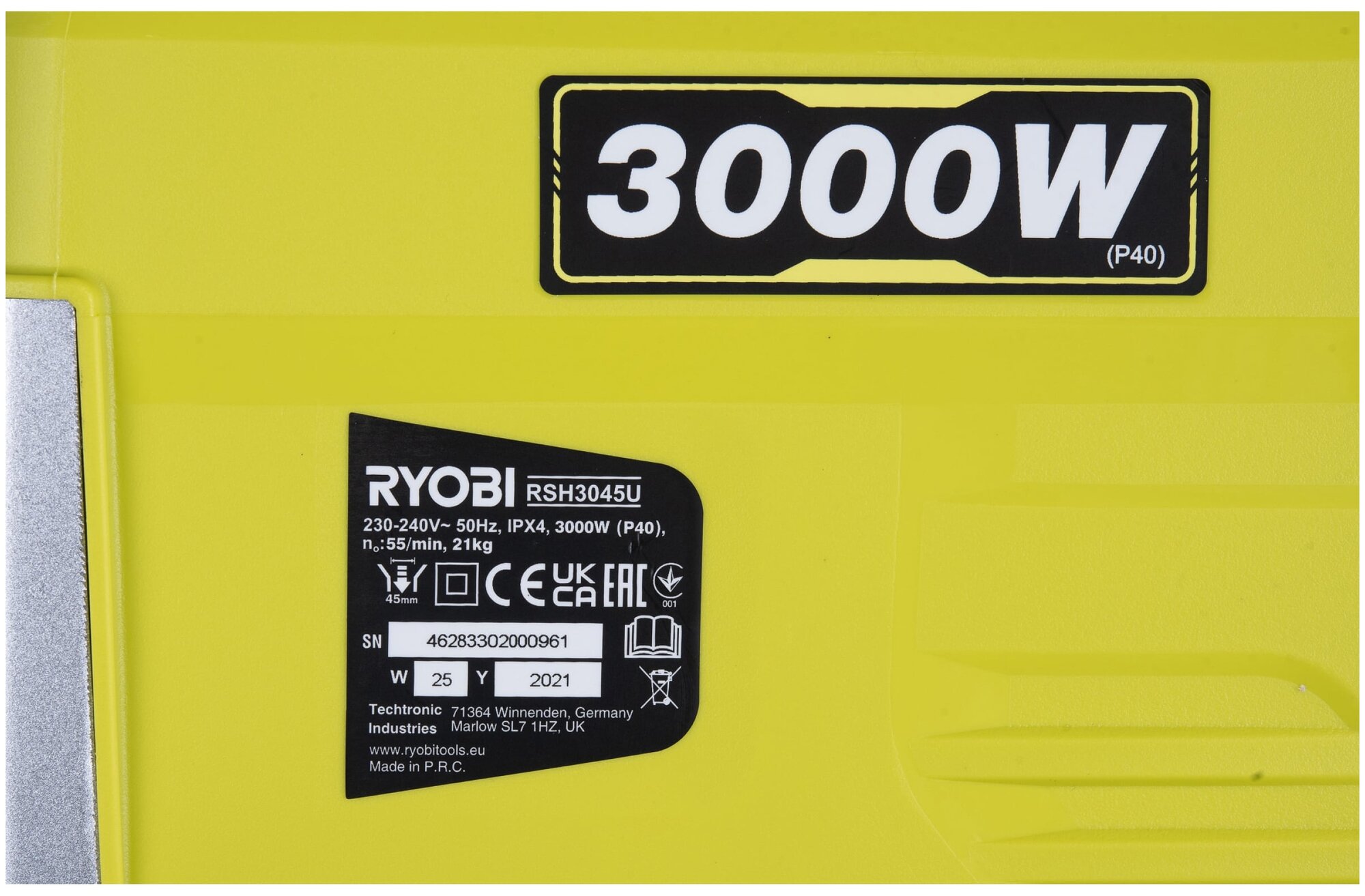 Садовый измельчитель Ryobi RSH3045U 5133004335 - фотография № 5