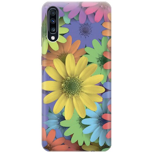 фото Силиконовый чехол на samsung galaxy a70 / a70s / самсунг а70 / а70 эс с принтом "букет из разнозветных ромашек" gosso