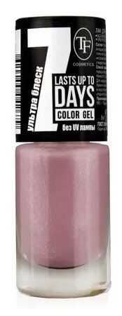 TF Cosmetics лак для ногтей 7 days Color Gel, 8 мл, №284 блестящий розовый