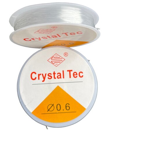 Резинка для бисера CRYSTAL TEC 10 штук, диаметр 0,6 мм, 20 метров (белый)