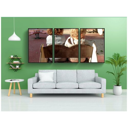 фото Набор модулных постеров для интерьера "ребенок, друг, двоюродная сестра" 60x90 см. в тубусе, без рамки lotsprints