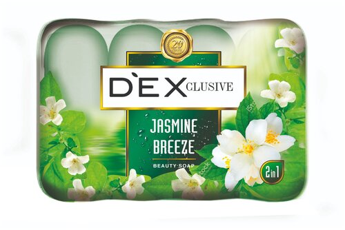 DexClusive Мыло твердое Jasmine breeze 2in1, 4 шт., 90 г